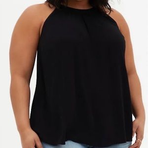 NWT Torrid Black 2X Crinkle Gauze Flowy Tunic Tank